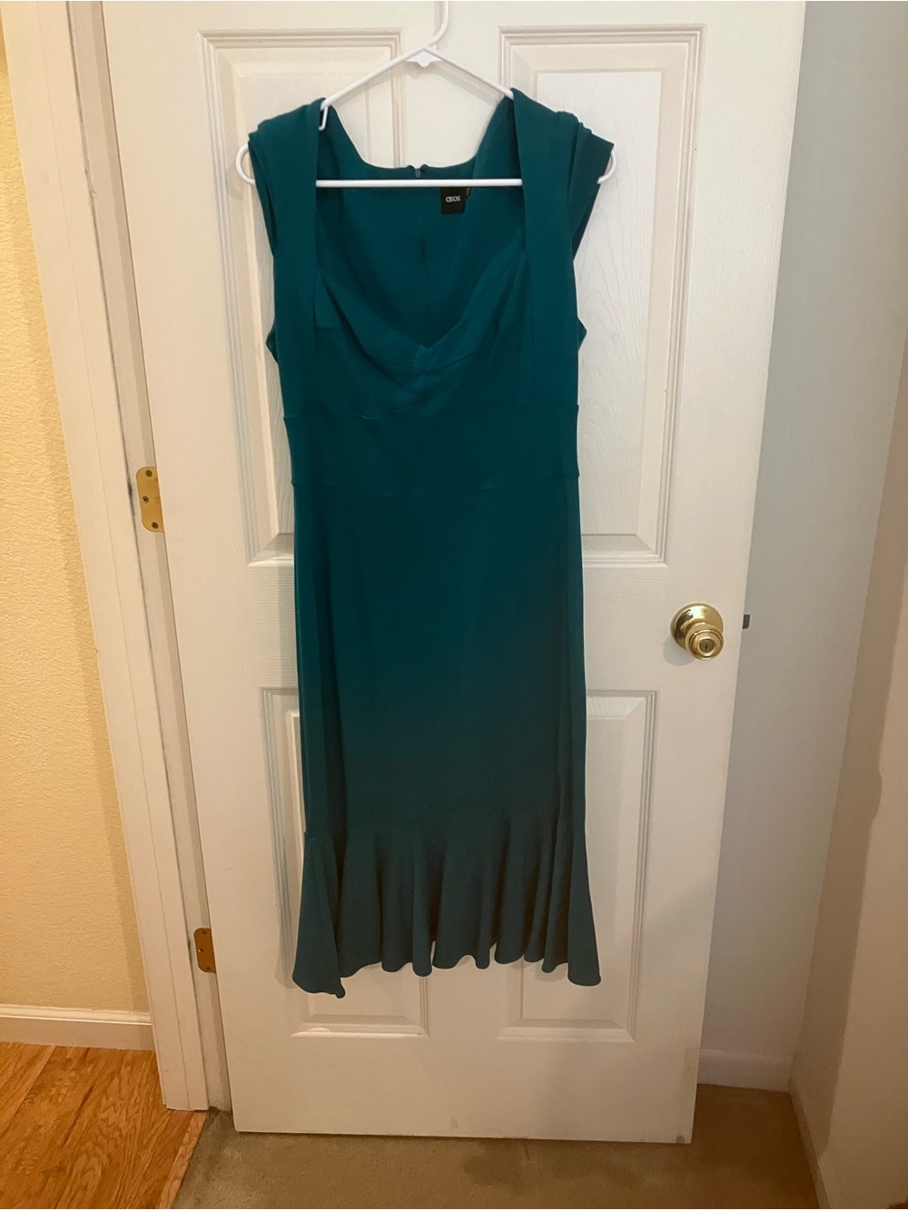 ASOS Teal Cowl Neck Midi Dress